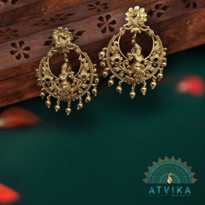 Traditional Premium Gold Plated Krishna Earrings, Indian Fashion Earrings for women