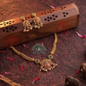 Antique Lakshmi Temple Necklace & Earring Set.jpg