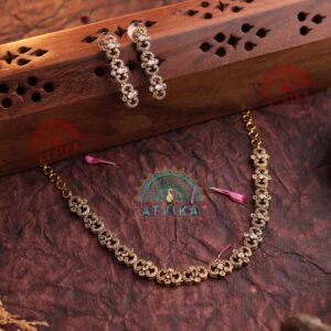 Classic Cluster AD Necklace & Drop Earring Set