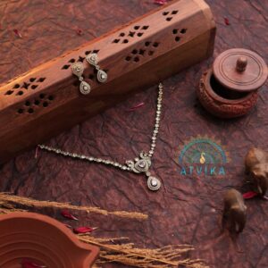 White Teardrop AD Necklace & Earring Set