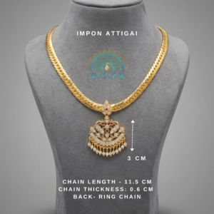Annam Impon Attigai with Stone Pendant and Traditional Detailing